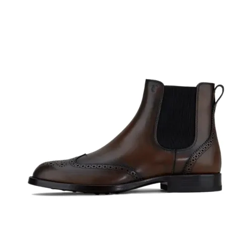 TOD'S Brogue-detail Chelsea Boots