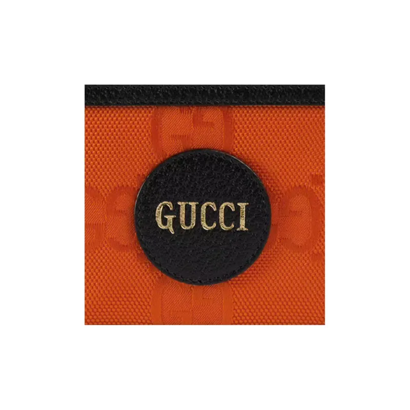 GUCCI Off The Grid Nylon With Leather Wallet Men's Orange/Black-5