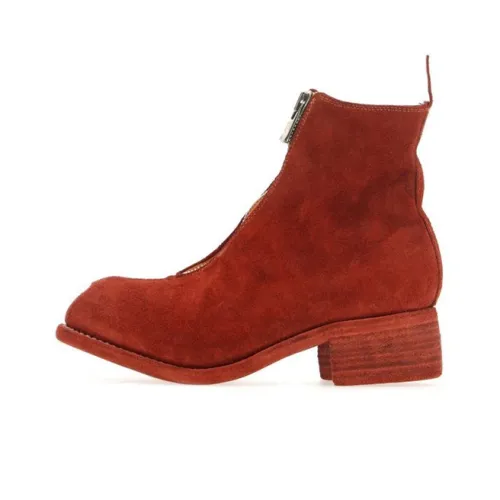 GUIDI Ankle Boots Women's Mid-Top Red