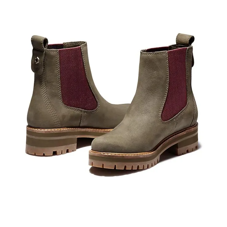 Timberland Courmayeur Valley Chelsea Boots 'Olive Nubuck' Women's-3