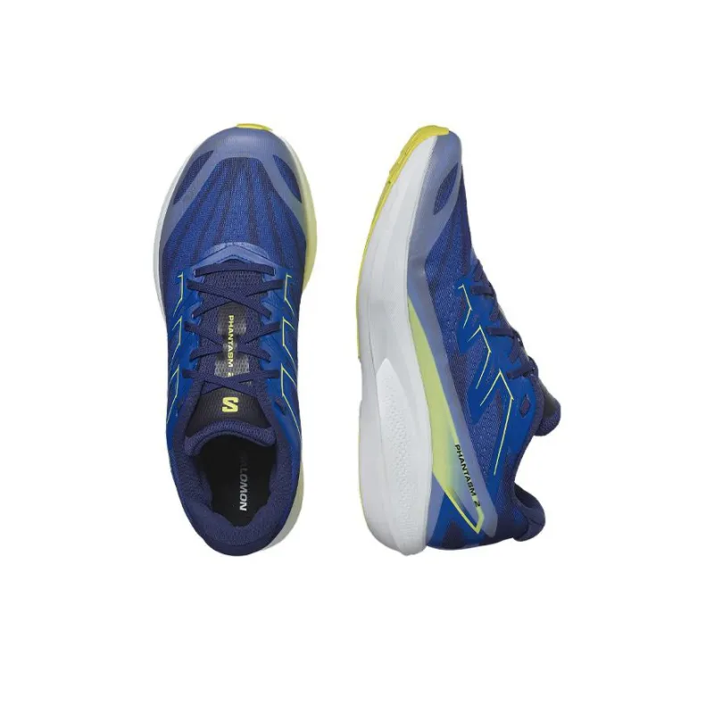 SALOMON Phantasm 2 Cushioning Breathable Low Top Training Running Shoes Men's Blue Yellow-2