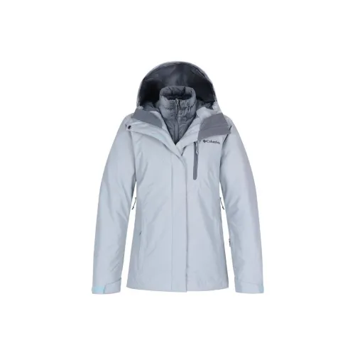 Columbia Windbreaker Jackets Women's Light Gray