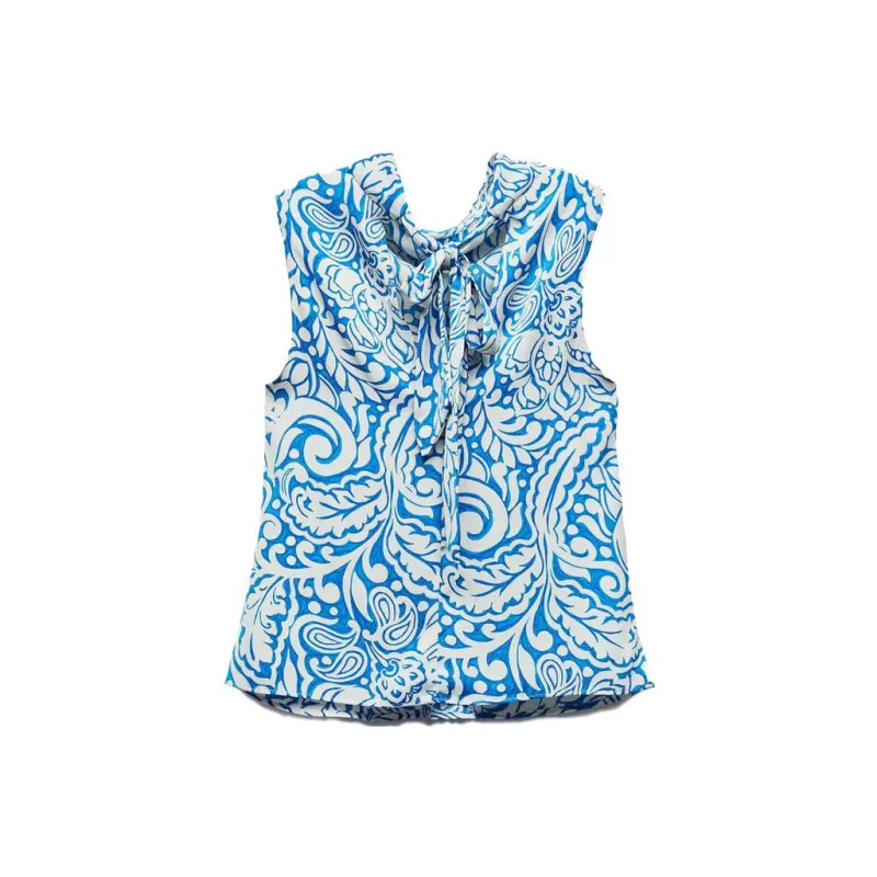 ZARA Tank Tops Women's Blue-1
