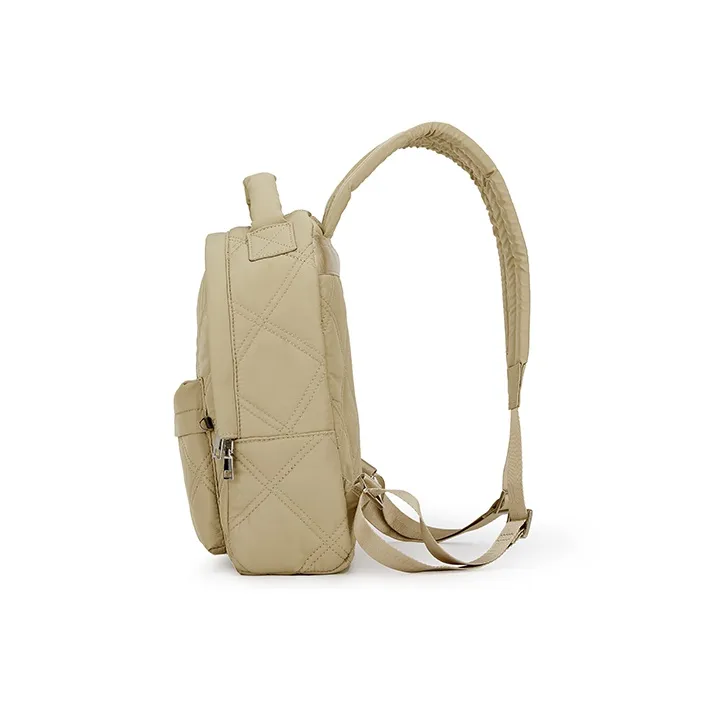 Sisea Fabric Backpack Regular Women's Ecru Light Green Gray Black-14