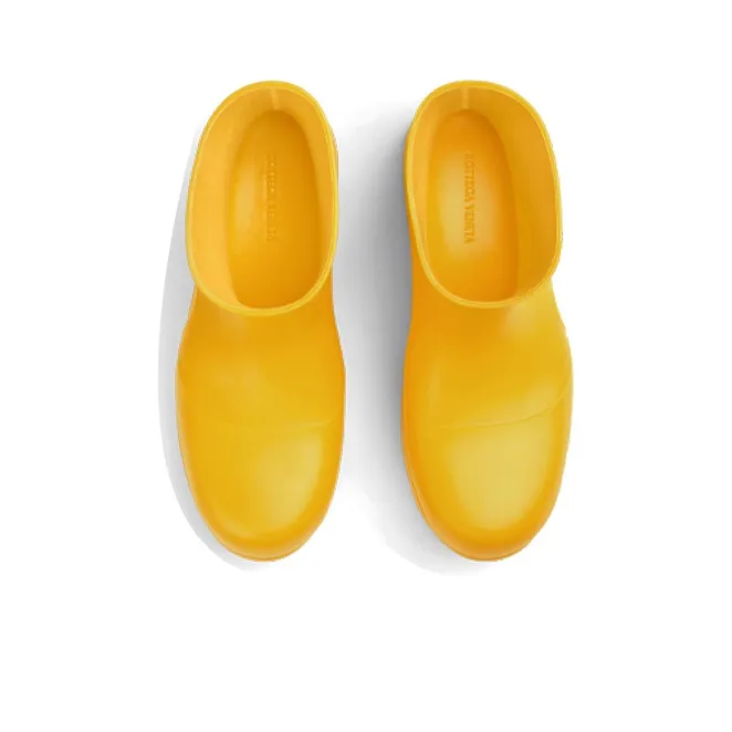 Bottega Veneta Puddle Rain Boots Ankle Boots Women's Yellow-3