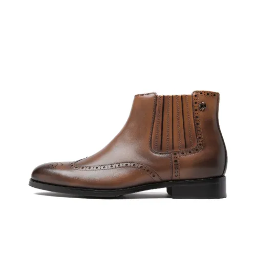 S.T.Dupont Ankle Boots Men Yellow Brown