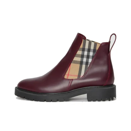 Burberry VINTAGE Chelsea Boots Women's Deep Red