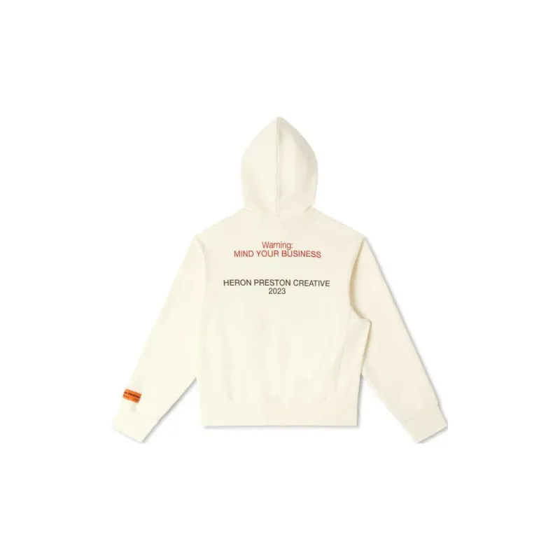 HERON PRESTON Security Logo-Printed Drawstring Hoodie-1