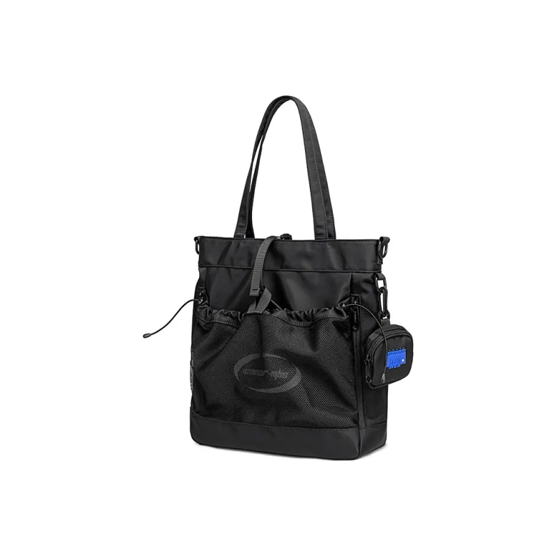 WINNER Nylon Messenger Bag Shoulder Bag Crossbody Bag Medium Size Unisex Black-2