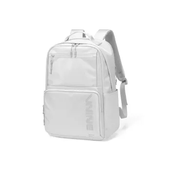 V.NINE Fabric Backpack Large Size Unisex Lunar Gray/Obsidian Black