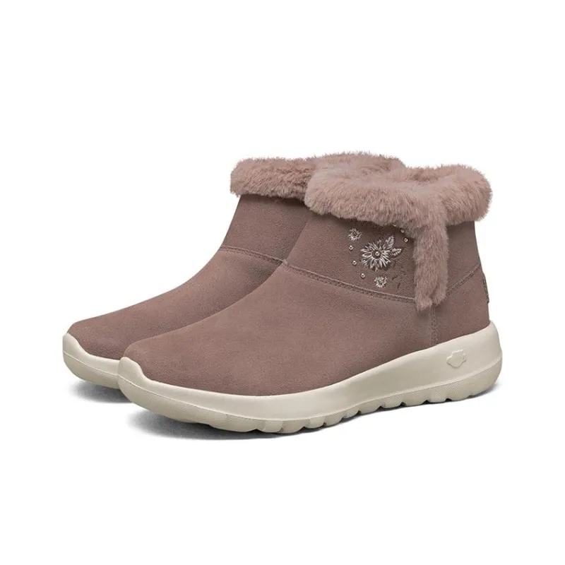 Skechers ON THE GO Short Snow Boots Women's Purple Lilac-2