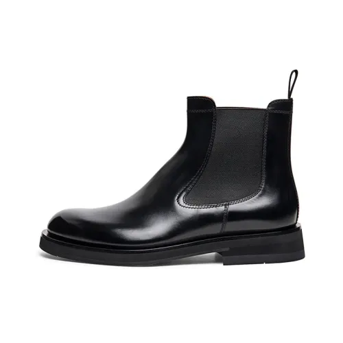 Santoni Leather Chelsea Boots