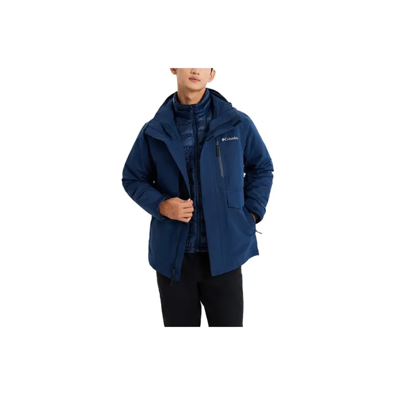 Columbia Omni Heat Waterproof, Windproof, And Water Repellent Windbreaker Jacket Men's Navy Blue-2