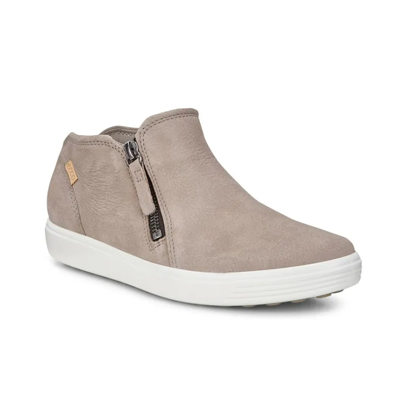 Ecco Soft 7 Ankle Boots Women's Khaki-2