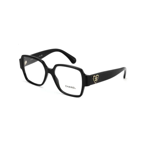 CHANEL Eyeglass Frames Unisex Black