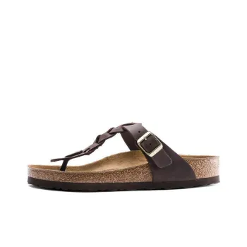 Birkenstock Gizeh Braided Abrasion Resistant Slip Resistant Flip Flops Women's Red Brown Regular