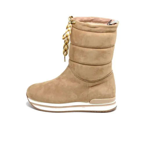 HOGAN H222 Ankle Boots Women's Apricot Cream