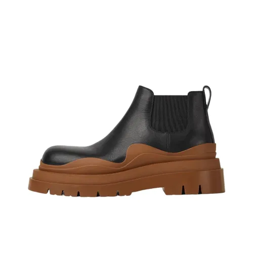 Bottega Veneta Tire Chelsea Boots Men Black