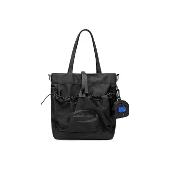 WINNER Nylon Messenger Bag Shoulder Bag Crossbody Bag Medium Size Unisex Black