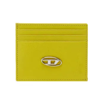 DIESEL Cow Leather Wallets Card Holders Regular Men's Yellow
