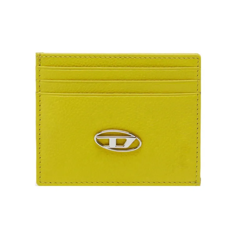 DIESEL Cow Leather Wallets Card Holders Regular Men's Yellow-0