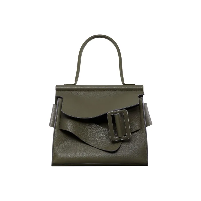 BOYY Karl Cow Leather One Shoulder Handbags Women's Brown Green-0