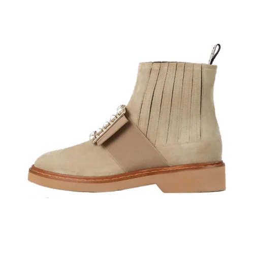 Roger Vivier Viv' Rangers Ankle Boots Women's Wheat