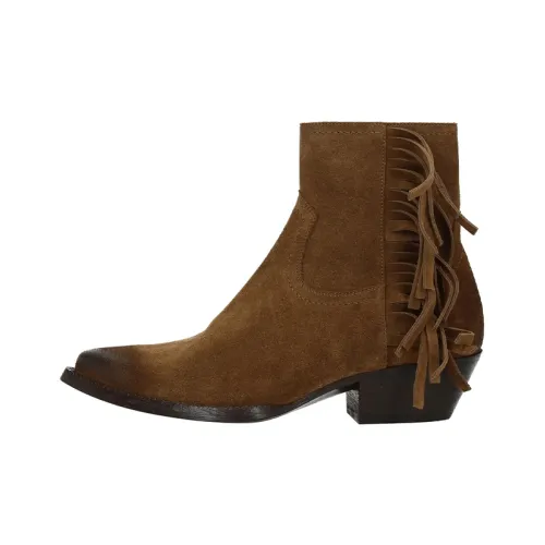 SAINT LAURENT West Ankle Boots Women's Brown