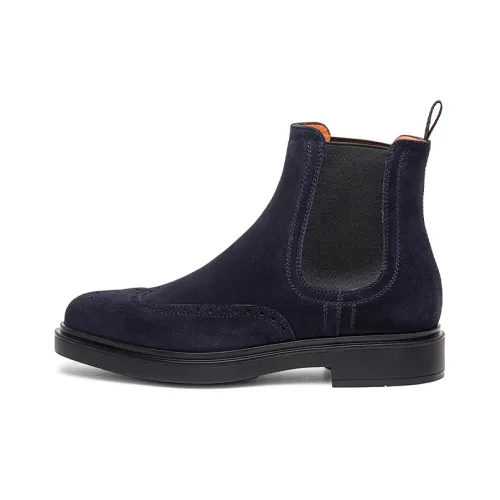 Santoni Suede Chelsea Boots