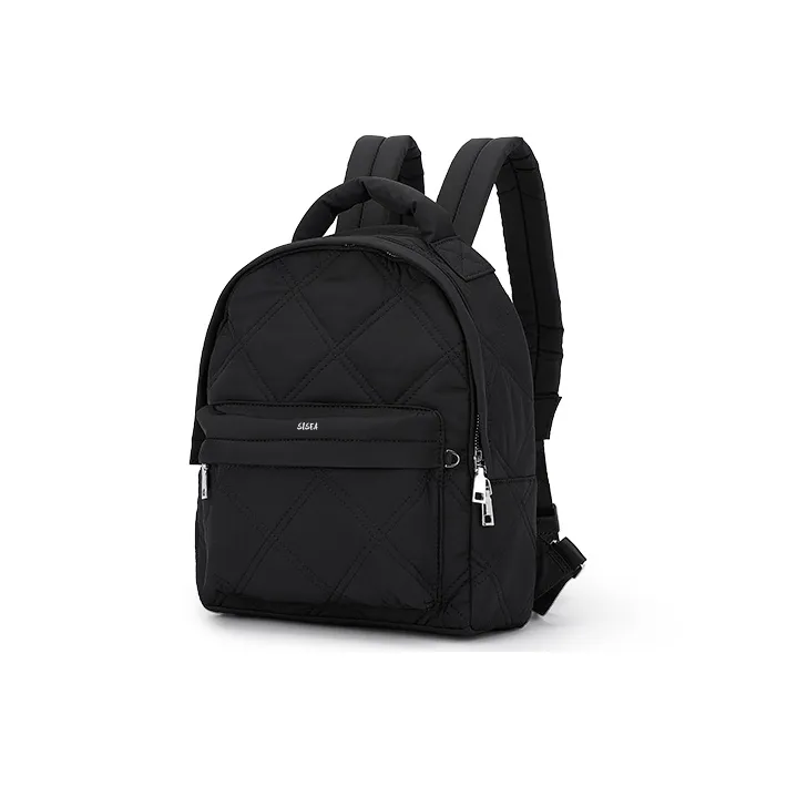Sisea Fabric Backpack Regular Women's Ecru Light Green Gray Black-18