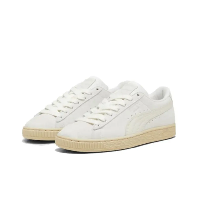 PUMA Suede Slip Resistant Cushioning Low Top Skateboard Shoes Women's Beige-2