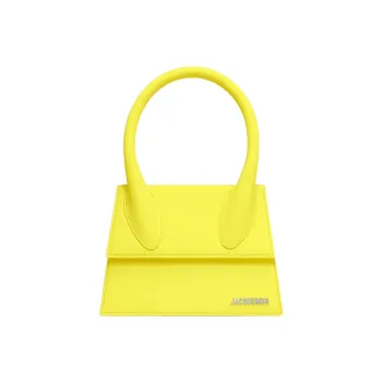Jacquemus LE GRAND CHIQUITO Cow Leather Shoulder Bag Crossbody Bag Handbag Large Size Women's Yellow