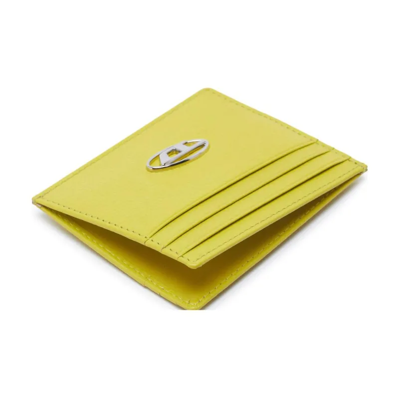 DIESEL Cow Leather Wallets Card Holders Regular Men's Yellow-3