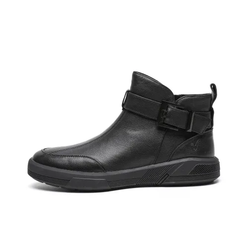 TRUMPPIPE Ankle Boots Men Black