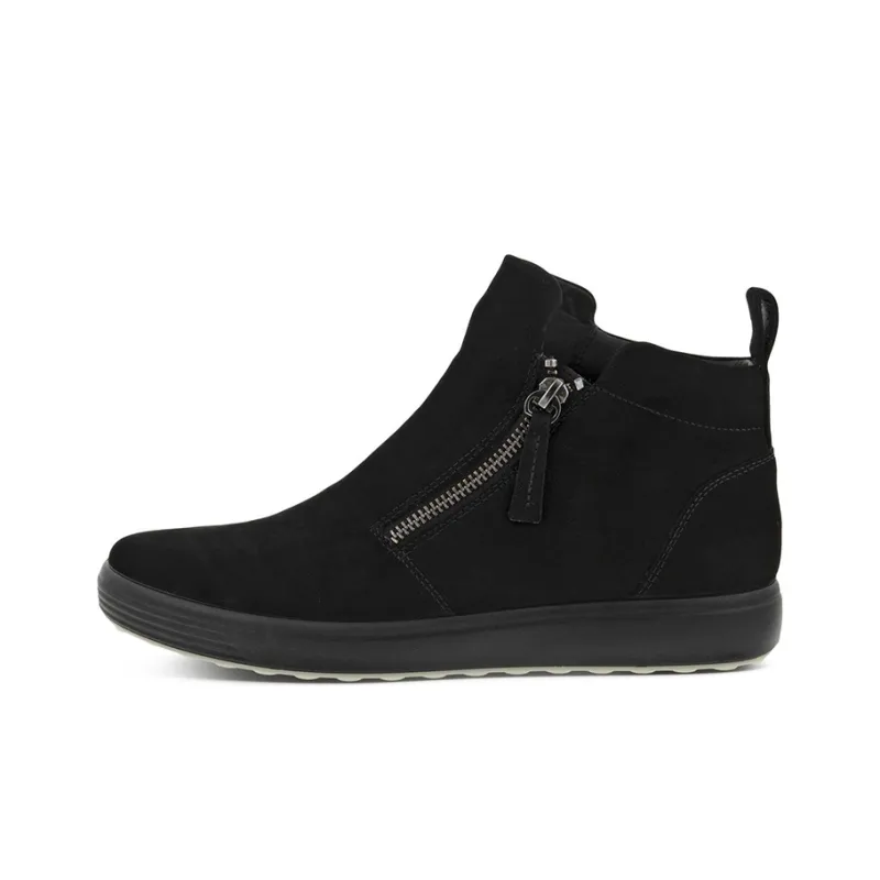Ecco Soft 7 Slip Resistant Coverage Mid Top Ankle Boots Women's Black-0