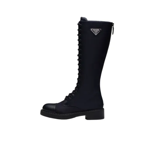 PRADA Knee-high Boots Women's Marine Blue