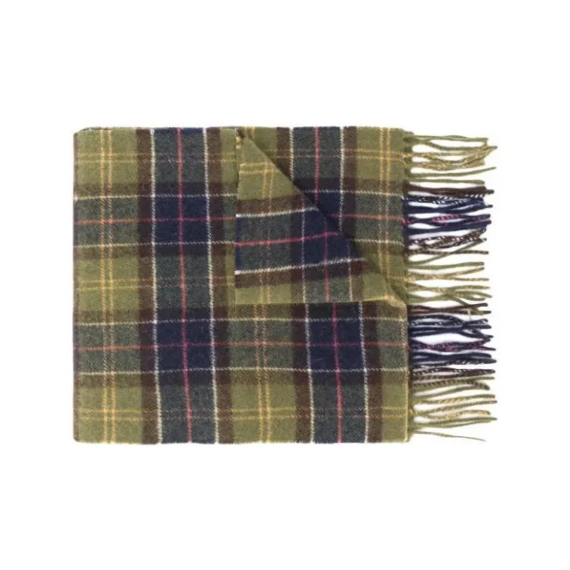 BARBOUR Tartan Checked Fringe Scarf-1