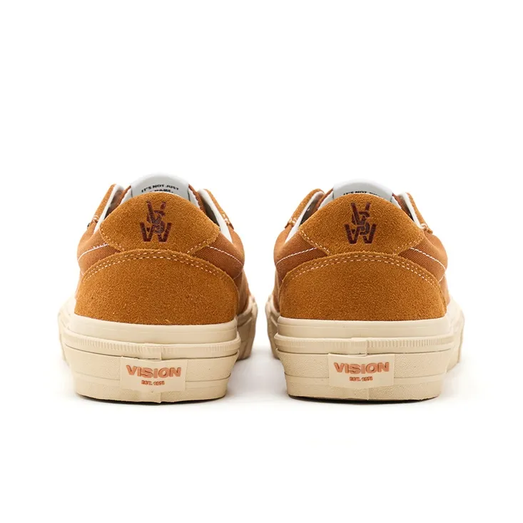 Vision Street Wear Flat Top Low Top Skateboard Shoes Unisex Almond Brown-4