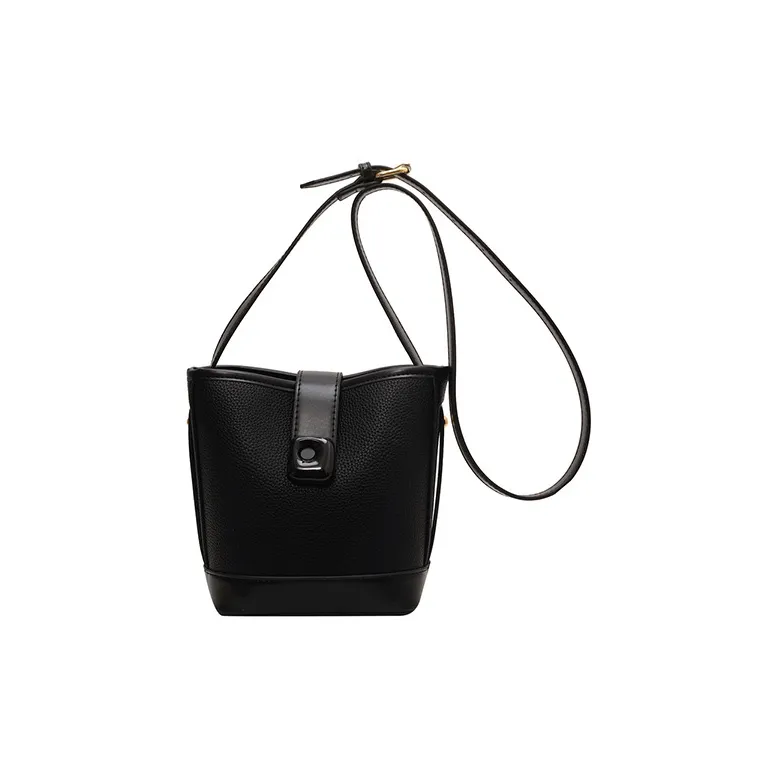 JANE KLAIN PU Bucket Bags One Shoulder Handbag Crossbody Bag Regular Women's Ecru/Black-6