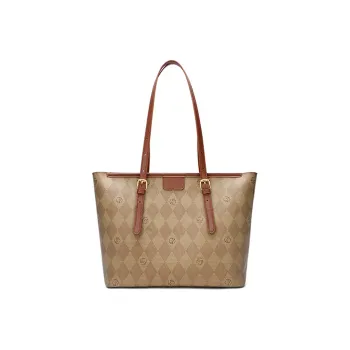 MashaLanti Synthetic Leather Tote Bag, Shopping Bag, Shoulder Bag Women's Coffee