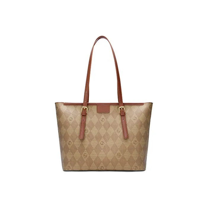 MashaLanti Synthetic Leather Tote Bag, Shopping Bag, Shoulder Bag Women's Coffee-0