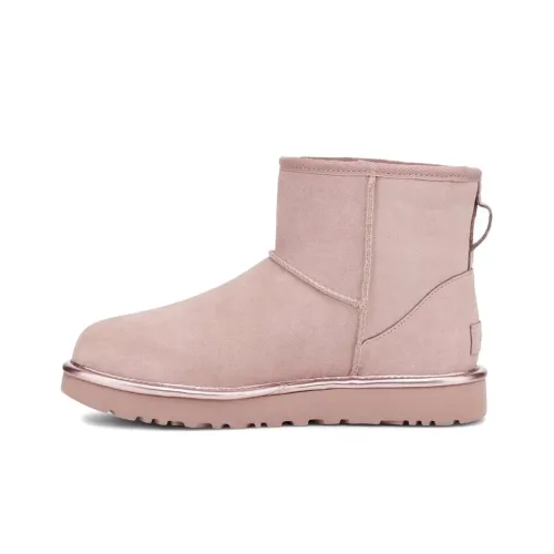 UGG CLASSIC MINI Snow Boots Women's Metal Crystal Pink