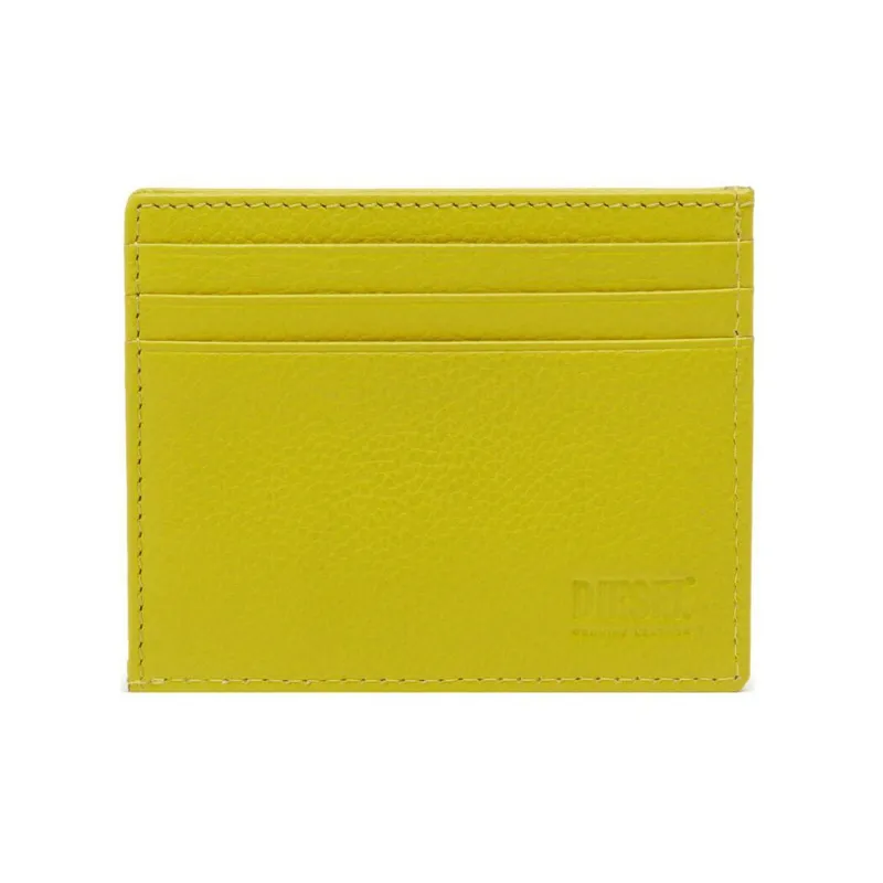 DIESEL Cow Leather Wallets Card Holders Regular Men's Yellow-1