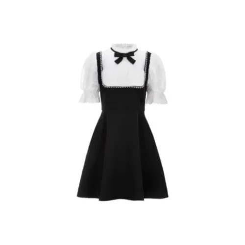 AIVEI Short-Sleeved Dresses Women's Black