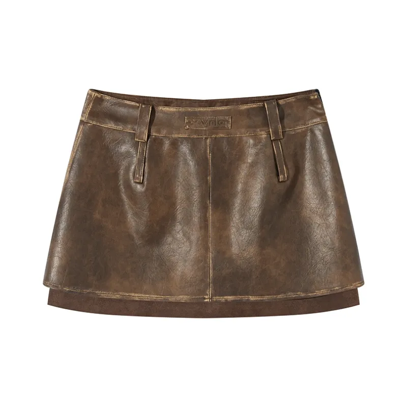 Ouyang Leather Short Skirts Women's-3