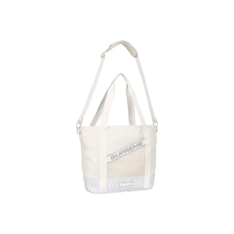 Supreme Waterproof Nylon Tote Bag, Shopping Bag, Shoulder Bag, Handbag Regular Unisex White-5