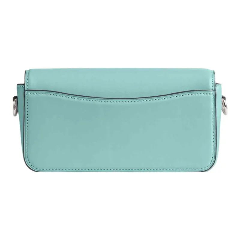 COACH Cow Leather Baguette Bag Handbag, Shoulder Bag Women's Light Blue-2