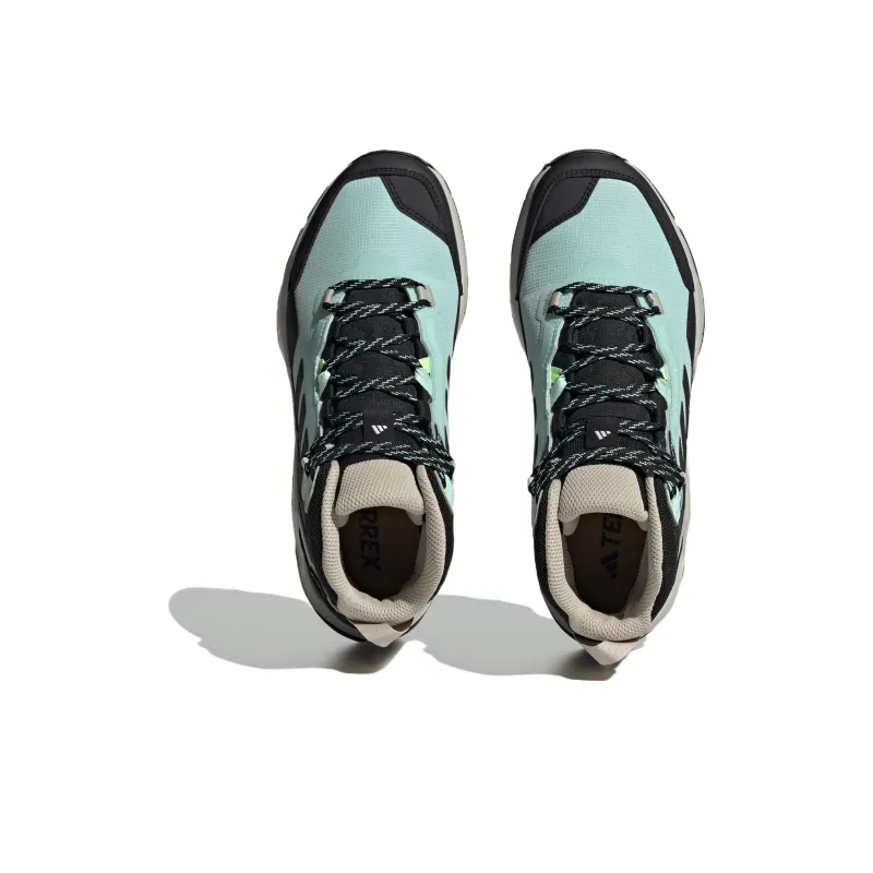 Adidas Terrex AX4 Mid Gore Tex Semi Flash Aqua Core Black Preloved Yellow Women's-3