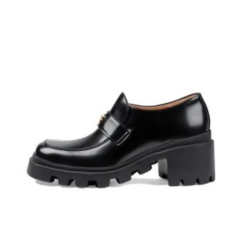 GUCCI Interlocking Loafers 7.5cm Women's Black