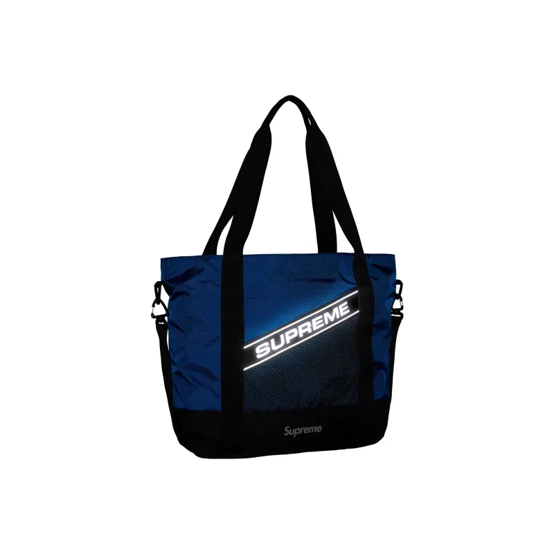 Supreme Waterproof Nylon Tote Bag, Shopping Bag, Handbag Regular Unisex Blue-7